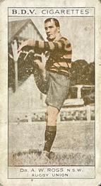 1933 B.D.V. Who's Who in Australian Sport #NNO Arthur Butler / Alexander Ross Back