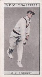 1933 B.D.V. Who's Who in Australian Sport #NNO Clarrie Grimmett / Bobby Pearce Front