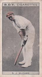 1933 B.D.V. Who's Who in Australian Sport #NNO Stan McCabe / Bill Woodfull Front