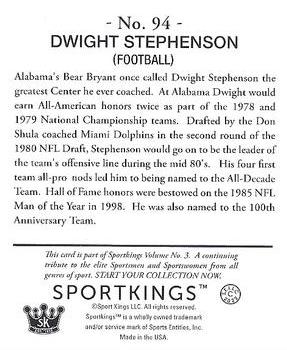 2022 Sportkings Volume 3 - Mini #94 Dwight Stephenson Back