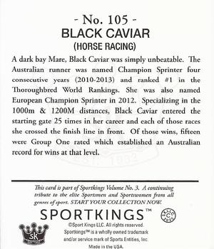 2022 Sportkings Volume 3 - Mini #105 Black Caviar Back