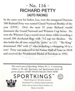 2022 Sportkings Volume 3 - Mini #116 Richard Petty Back