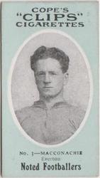 1910 Cope Brothers Noted Footballers #3 John Maconnachie Front