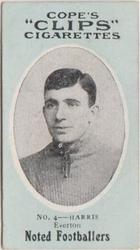 1910 Cope Brothers Noted Footballers #4 Val Harris Front