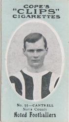 1910 Cope Brothers Noted Footballers #35 Jimmy Cantrell Front