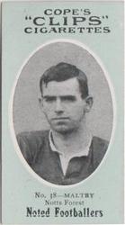 1910 Cope Brothers Noted Footballers #38 George Maltby Front