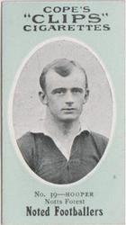 1910 Cope Brothers Noted Footballers #39 Bill Hooper Front