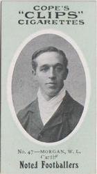 1910 Cope Brothers Noted Footballers #47 William Morgan Front