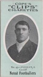 1910 Cope Brothers Noted Footballers #49 Joe Pugsley Front