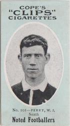 1910 Cope Brothers Noted Footballers #101 Bill Perry Front