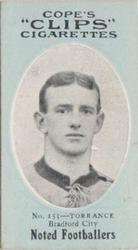 1910 Cope Brothers Noted Footballers #153 Bob Torrance Front