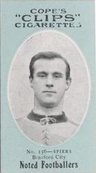 1910 Cope Brothers Noted Footballers #156 Jimmy Speirs Front