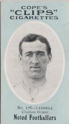 1910 Cope Brothers Noted Footballers #176 Ned Liddle Front