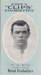 1910 Cope Brothers Noted Footballers #177 Fred Bevan Front