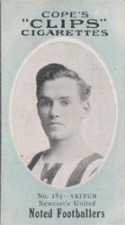 1910 Cope Brothers Noted Footballers #185 Colin Veitch Front
