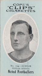 1910 Cope Brothers Noted Footballers #194 Alex Downie Front