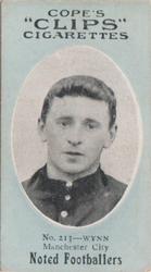 1910 Cope Brothers Noted Footballers #213 George Wynn Front