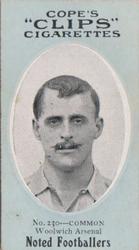 1910 Cope Brothers Noted Footballers #230 Alf Common Front