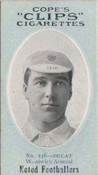 1910 Cope Brothers Noted Footballers #236 Andrew Ducat Front