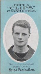 1910 Cope Brothers Noted Footballers #278 Jimmy Bagshaw Front