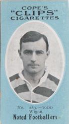 1910 Cope Brothers Noted Footballers #283 Lance Todd Front
