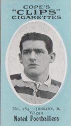 1910 Cope Brothers Noted Footballers #284 Bert Jenkins Front