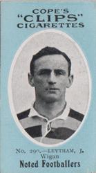 1910 Cope Brothers Noted Footballers #290 Jim Leytham Front