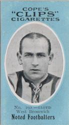 1910 Cope Brothers Noted Footballers #292 Amos Lloyd Front