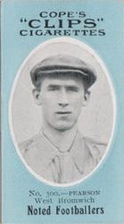 1910 Cope Brothers Noted Footballers #300 Hubert Pearson Front