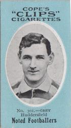 1910 Cope Brothers Noted Footballers #302 Tommy Grey Front
