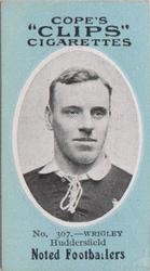 1910 Cope Brothers Noted Footballers #307 Edgar Wrigley Front