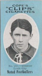 1910 Cope Brothers Noted Footballers #367 Joe Enright Front
