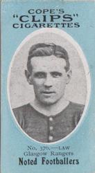 1910 Cope Brothers Noted Footballers #376 George Law Front