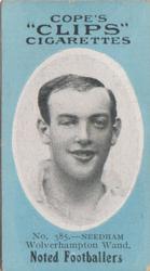 1910 Cope Brothers Noted Footballers #385 Jack Needham Front