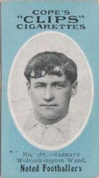 1910 Cope Brothers Noted Footballers #387 George Garratly Front