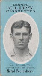1910 Cope Brothers Noted Footballers #388 Albert Groves Front