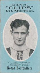 1910 Cope Brothers Noted Footballers #393 Jimmy Gordon Front