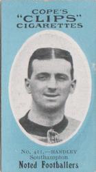 1910 Cope Brothers Noted Footballers #411 George Handley Front