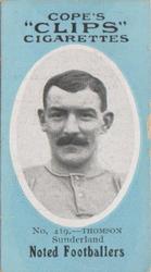 1910 Cope Brothers Noted Footballers #419 Charlie Thomson Front