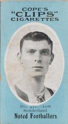 1910 Cope Brothers Noted Footballers #422 Harry Low Front