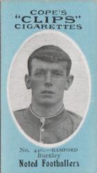 1910 Cope Brothers Noted Footballers #440 Tom Bamford Front