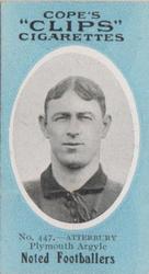 1910 Cope Brothers Noted Footballers #447 Septimus Atterbury Front