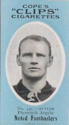 1910 Cope Brothers Noted Footballers #449 Jack Butler Front