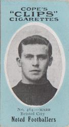 1910 Cope Brothers Noted Footballers #464 Reuben Marr Front