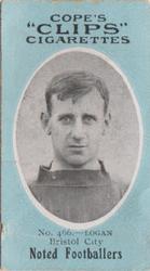1910 Cope Brothers Noted Footballers #466 Alec Logan Front