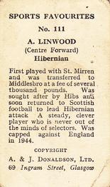 1948/53 A & J Donaldson Sports Favourites #111 Alex Linwood Back