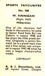 1948/53 A & J Donaldson Sports Favourites #380 Willie Finnigan Back
