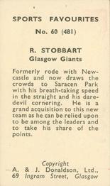 1948/53 A & J Donaldson Sports Favourites #481 Maurice Stobbart Back