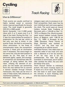 1977-80 Sportscaster Series 4 (UK) #04-05 Track Racing Back