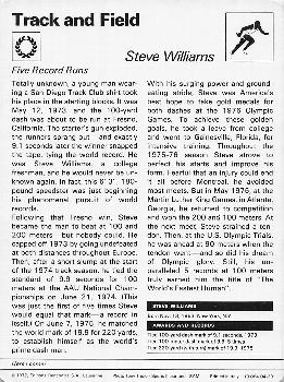 1977-80 Sportscaster Series 4 (UK) #04-23 Steve Williams Back